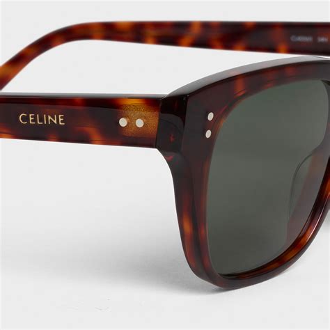 celine geo square sunglasses black havana|Celine.